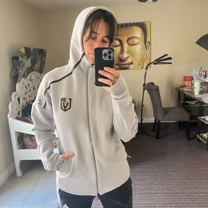 Adidas Vegas Golden Knights Gray Full-Zip Hoodie
